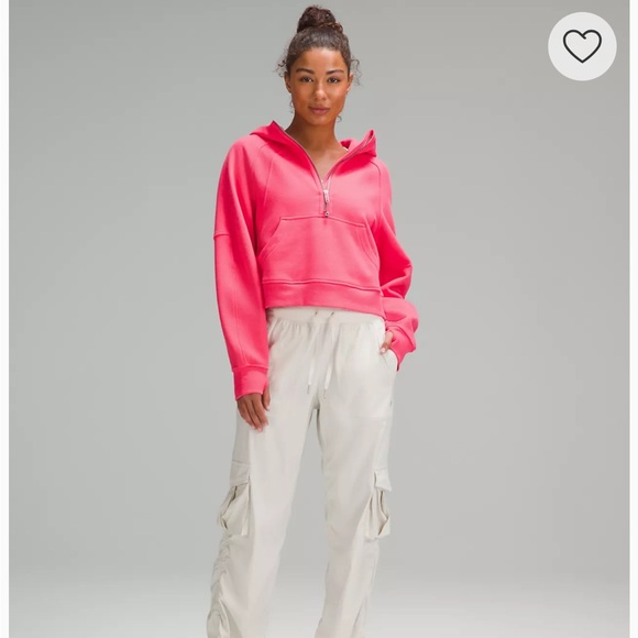 NWT Lululemon Oversized Half Zip Scuba Hoodie Jacket Glaze Pink Size XL/XXL - Picture 9 of 10